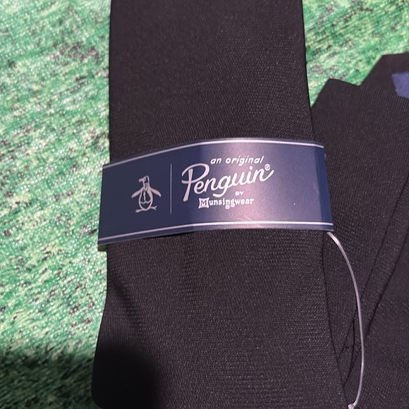 NWT men’s penguin brand black tie - Picture 2 of 4